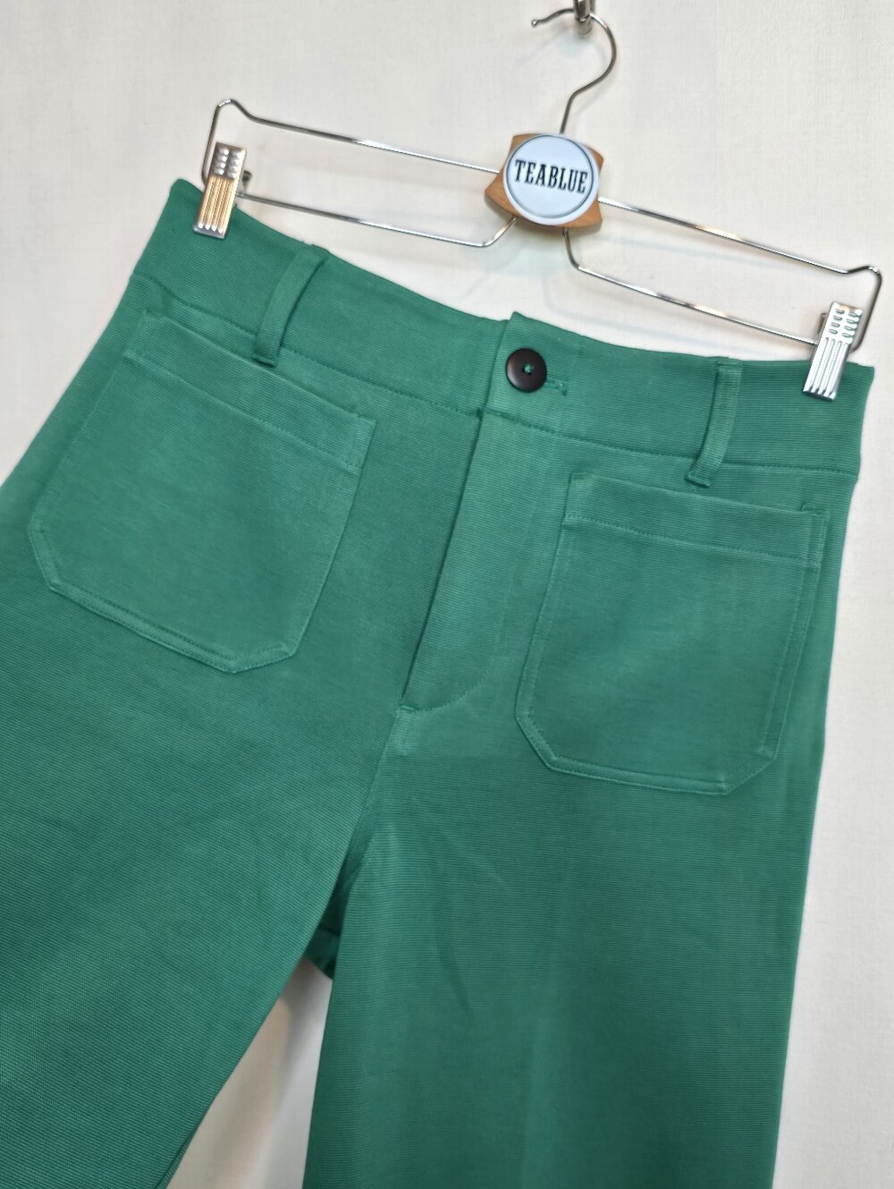 Maeve Colette Knit High-Rise Wide-Leg Cropped Pants Green Size 29 - Picture 8 of 14